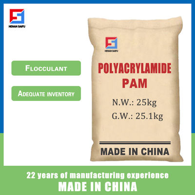 Gránulos aniónicos PAM Chemical Industrial Grade Additives 25kg/bolso de la poliacrilamida
